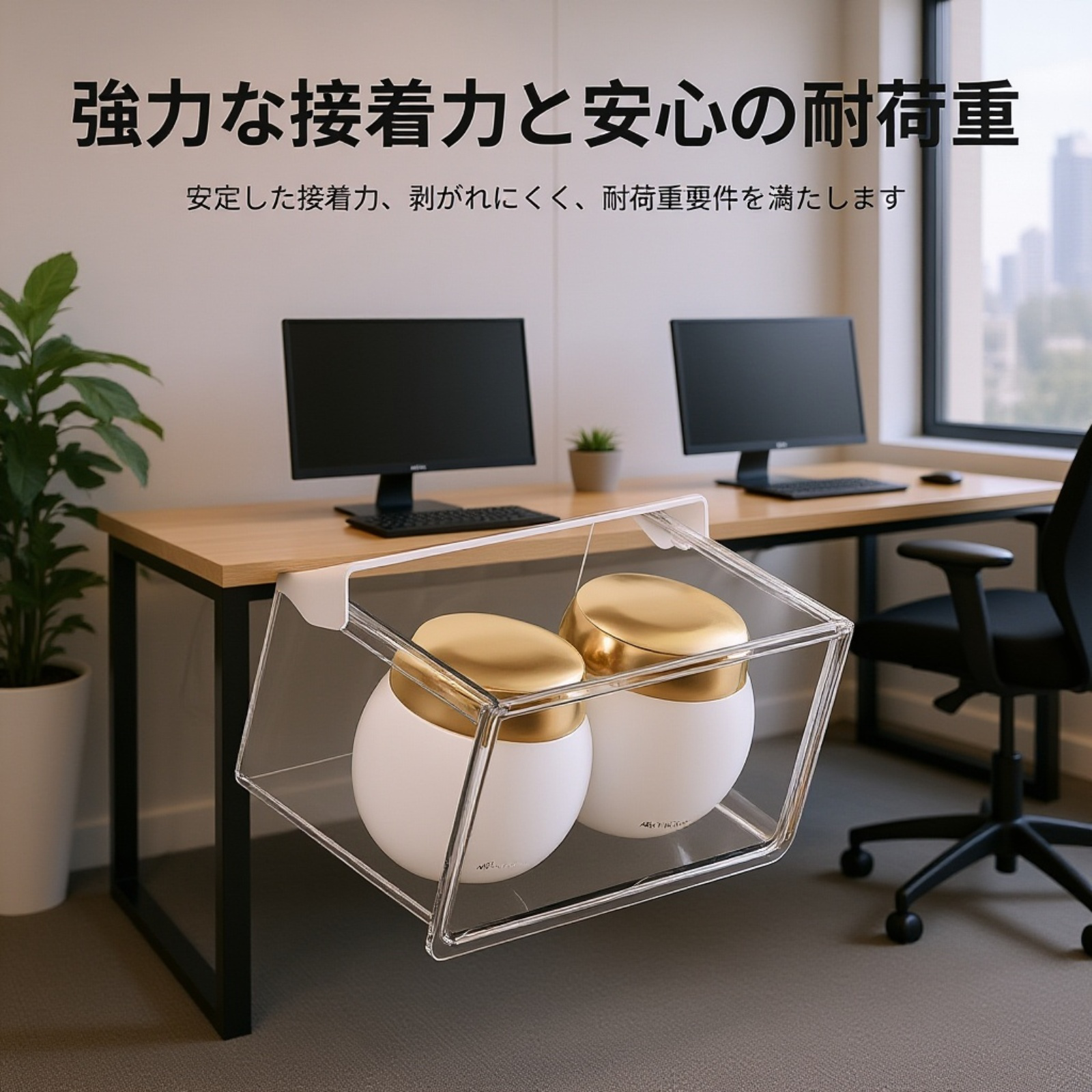 オフィス・洗面台用シンプル防水収納ボックス