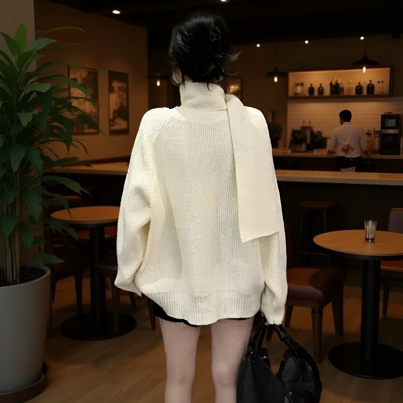 上品なデザインのレディースニットトップス