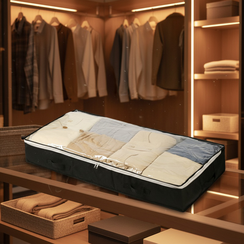 Unterbett-Faltbox aus Vliesstoff zur Aufbewahrung von Kleidung und Bettdecken