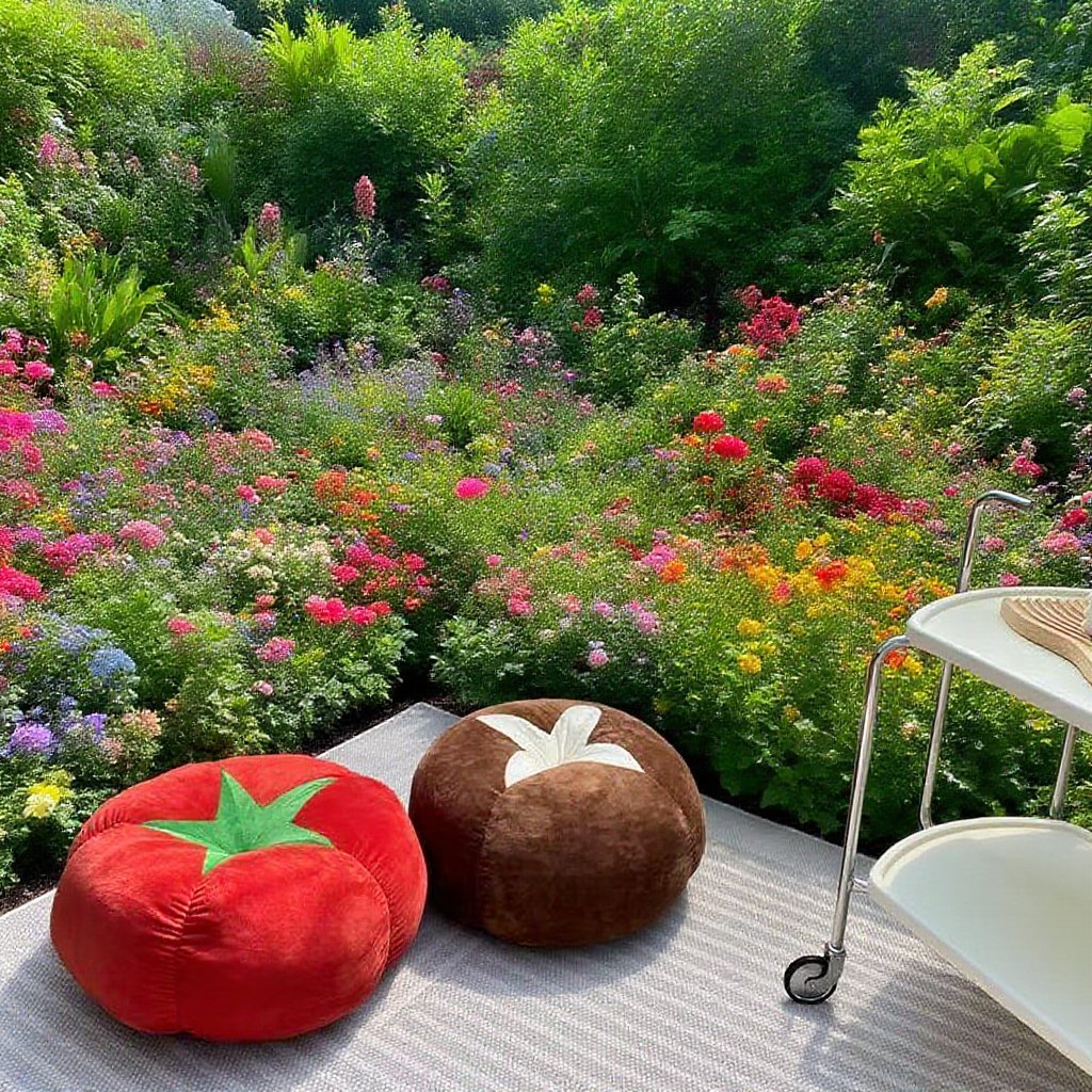 創意造型蕃茄香菇抱枕