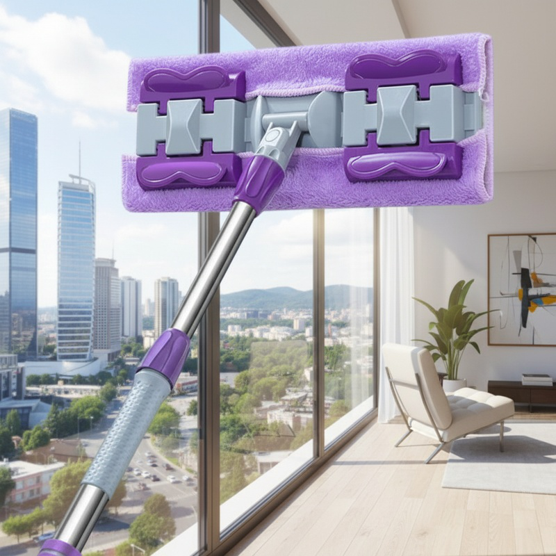 Serpillère plate absorbante, utilisable à sec et humide, pour nettoyer les parquets