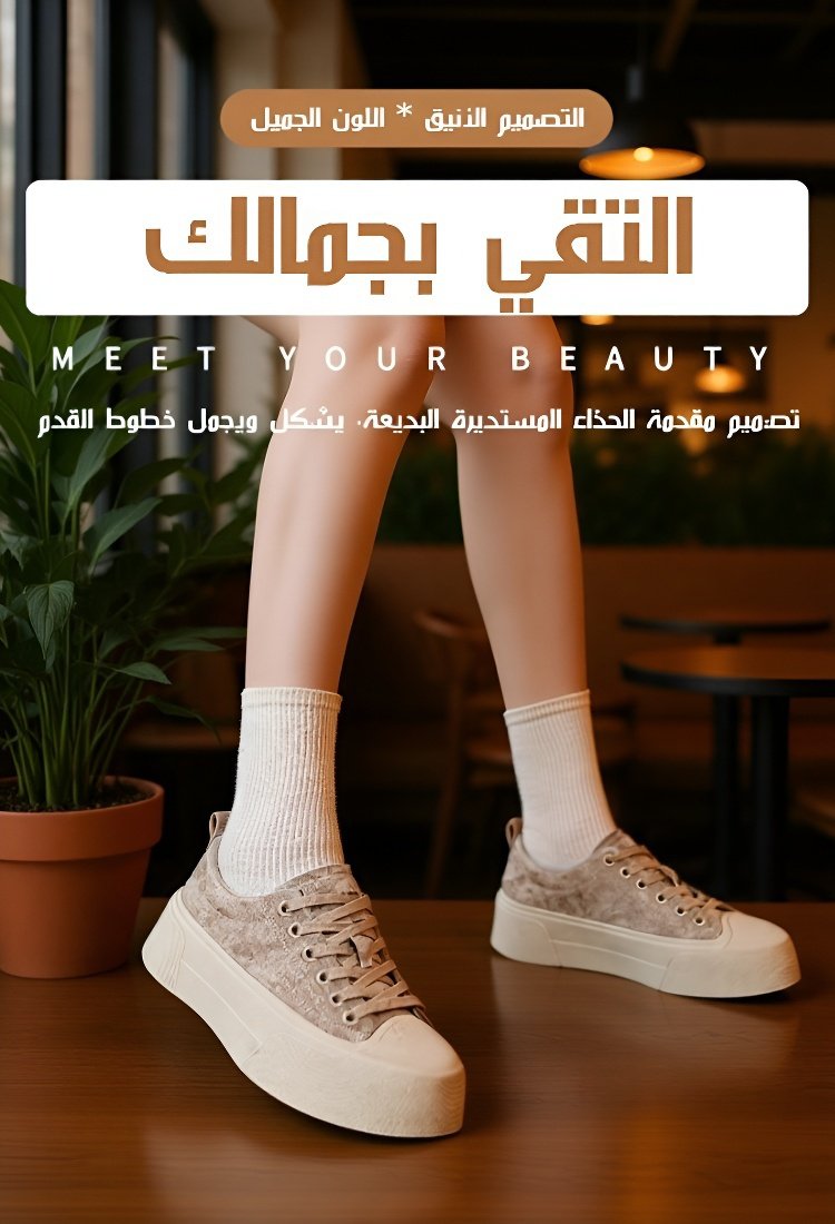 حذاء سنيكرز كاجوال كلاسيكي ذو نعل سميك للنساء، أكثر مبيعا  