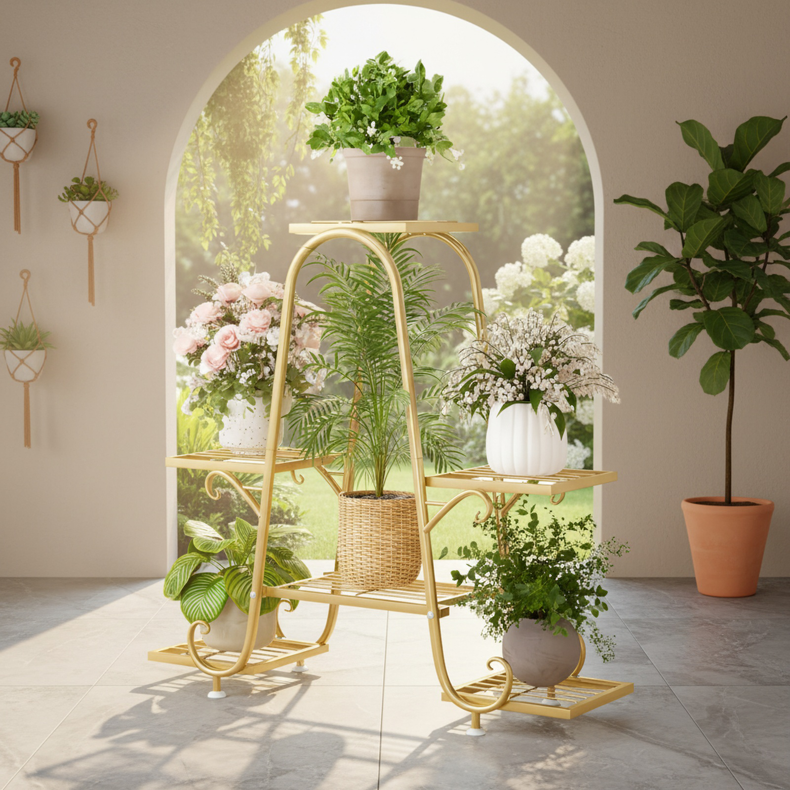 Vielseitiges Gartenregal für Pflanzen und Kräuter