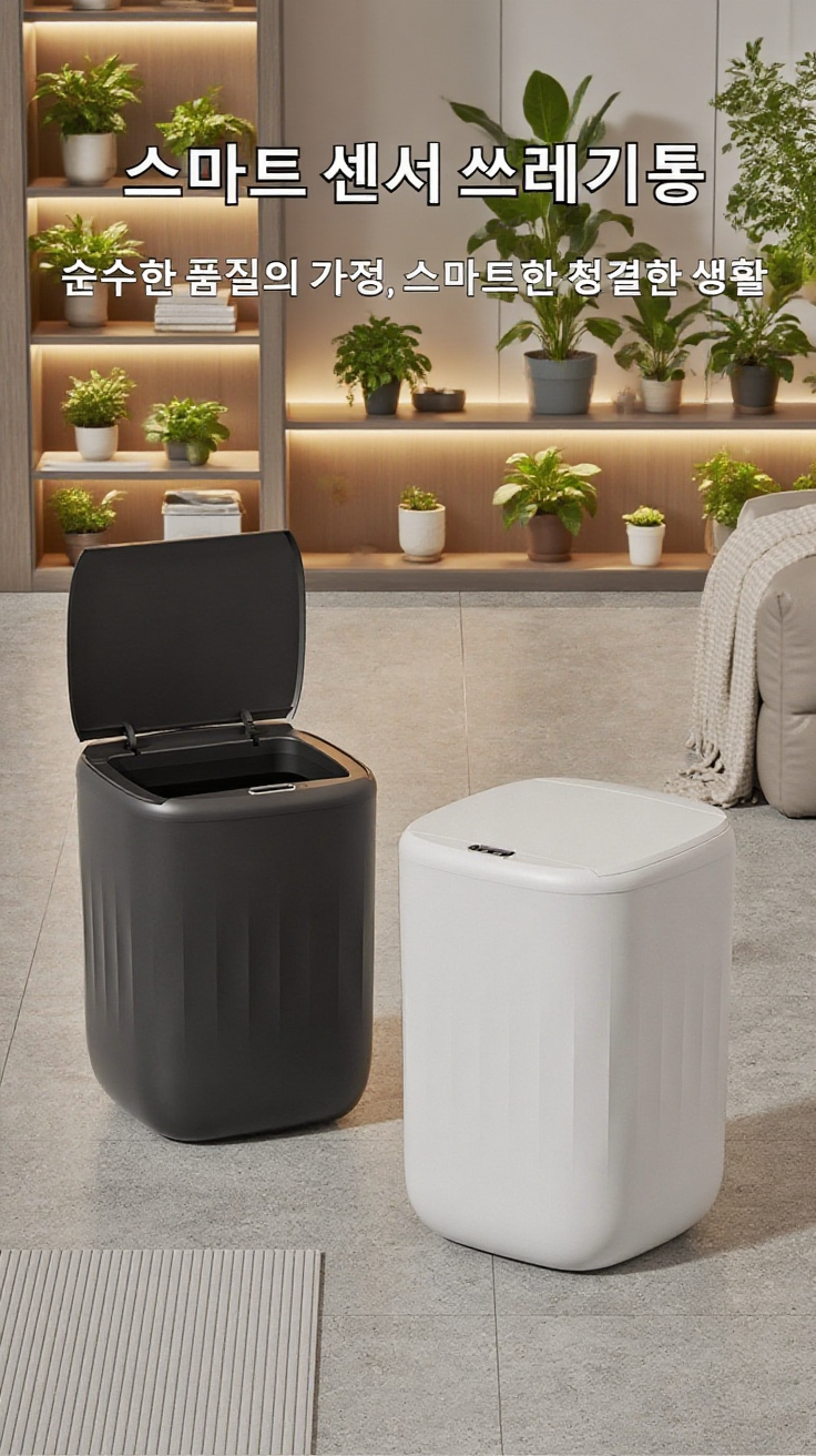 모던 디자인의 거실 휴지통