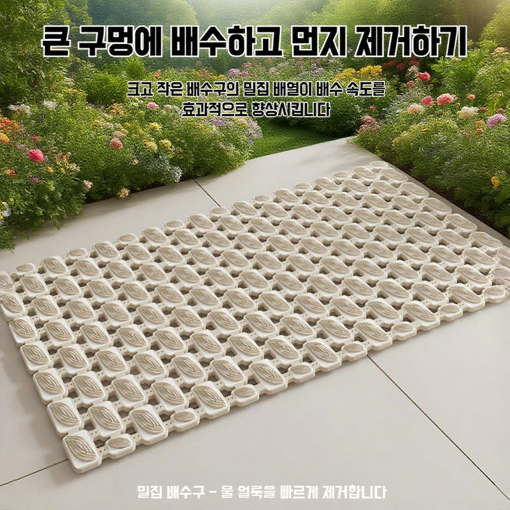 샤워실 미끄럼방지 발받침 및 욕조 마사지 매트