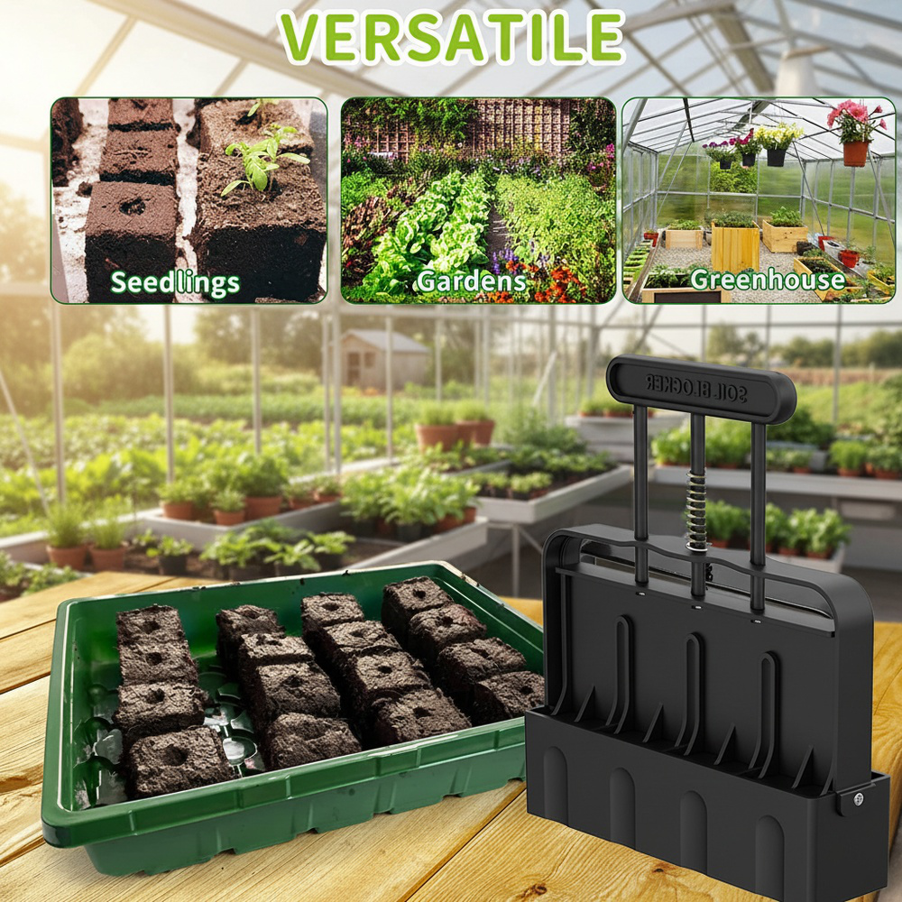 Handheld Seedling Nursery Potting Garden Garden Seeding Tools Manual Clod Maker Soil Blocker