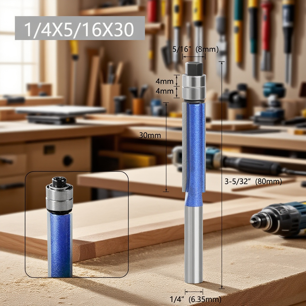 Cuchilla de fresadora con doble rodamiento para bricolaje