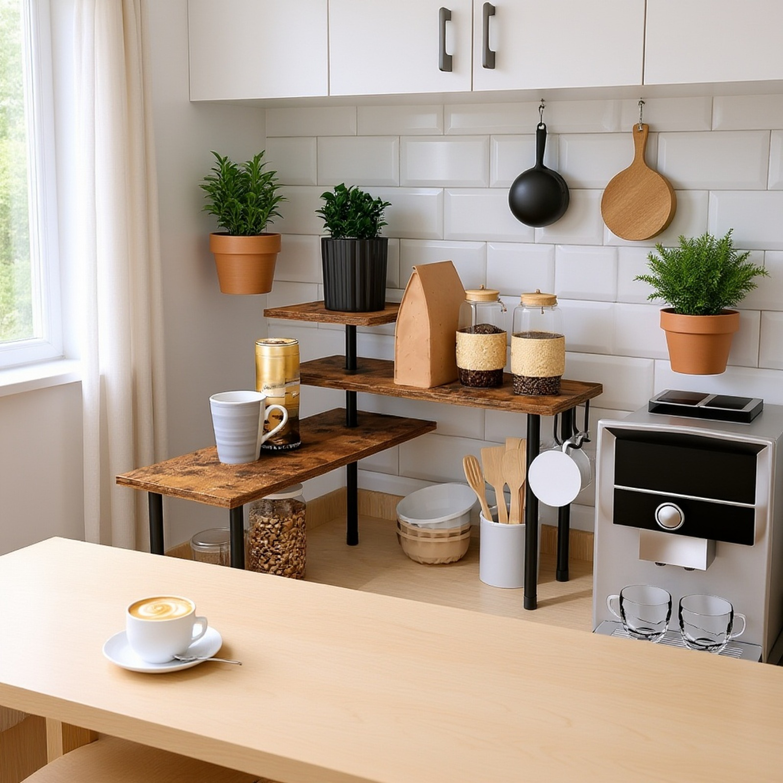 壁際コーナーにぴったりフィットする収納棚