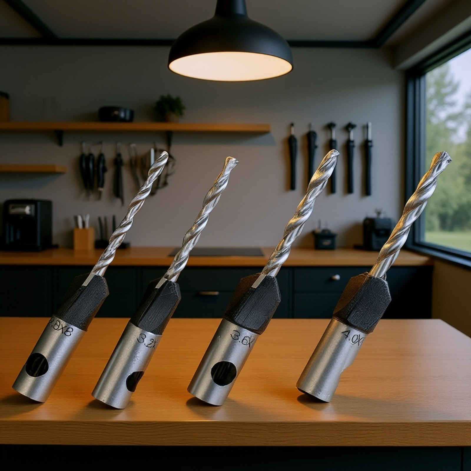 木工用四枚刃沈み穴ドリルビット