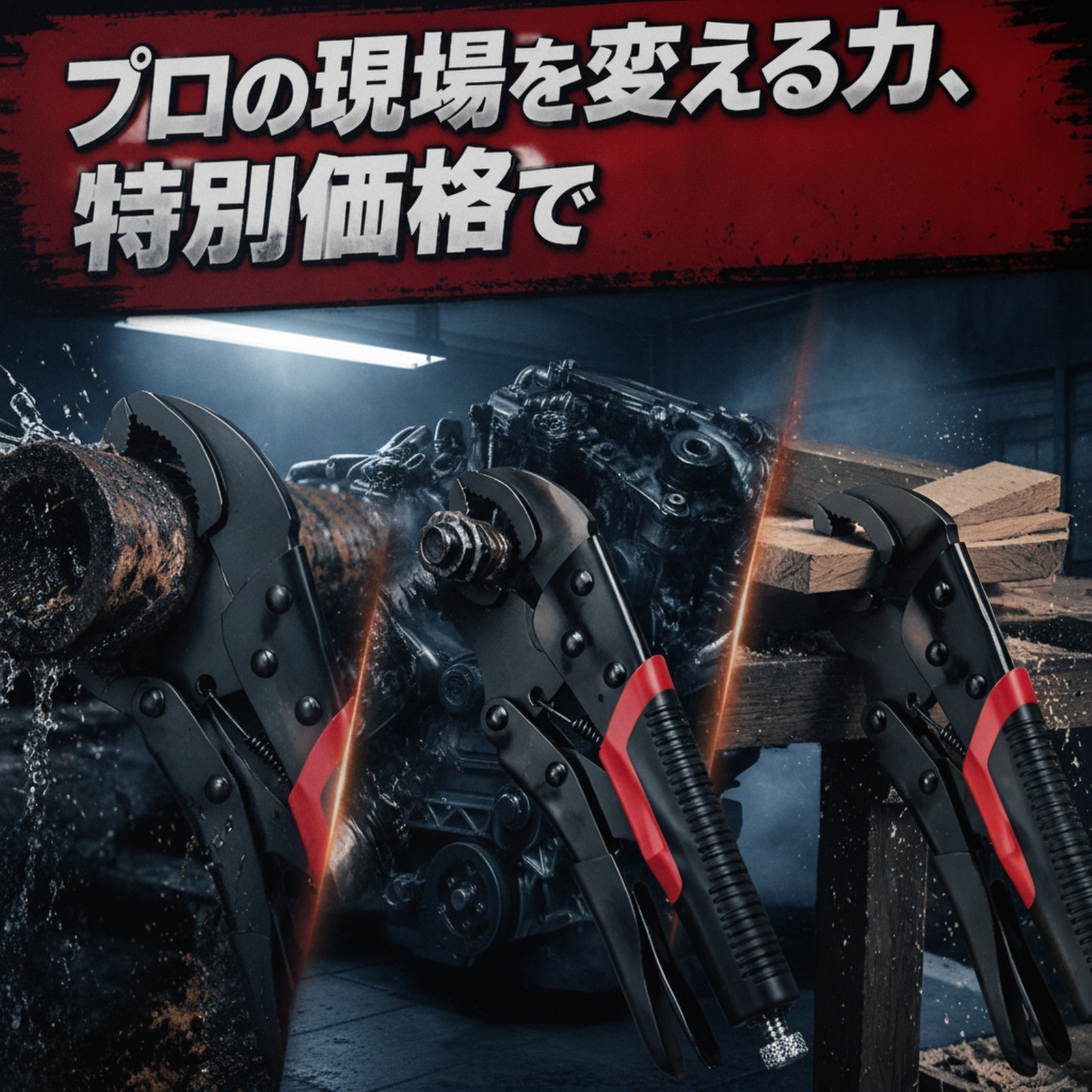 省力多機能クランププライヤー 締結・曲げ・固定ツール