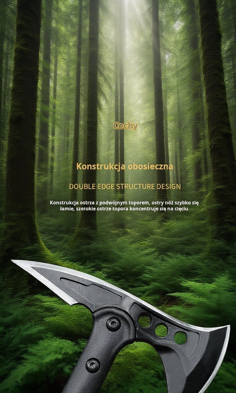 Topór górski z ergonomiczną rękojeścią