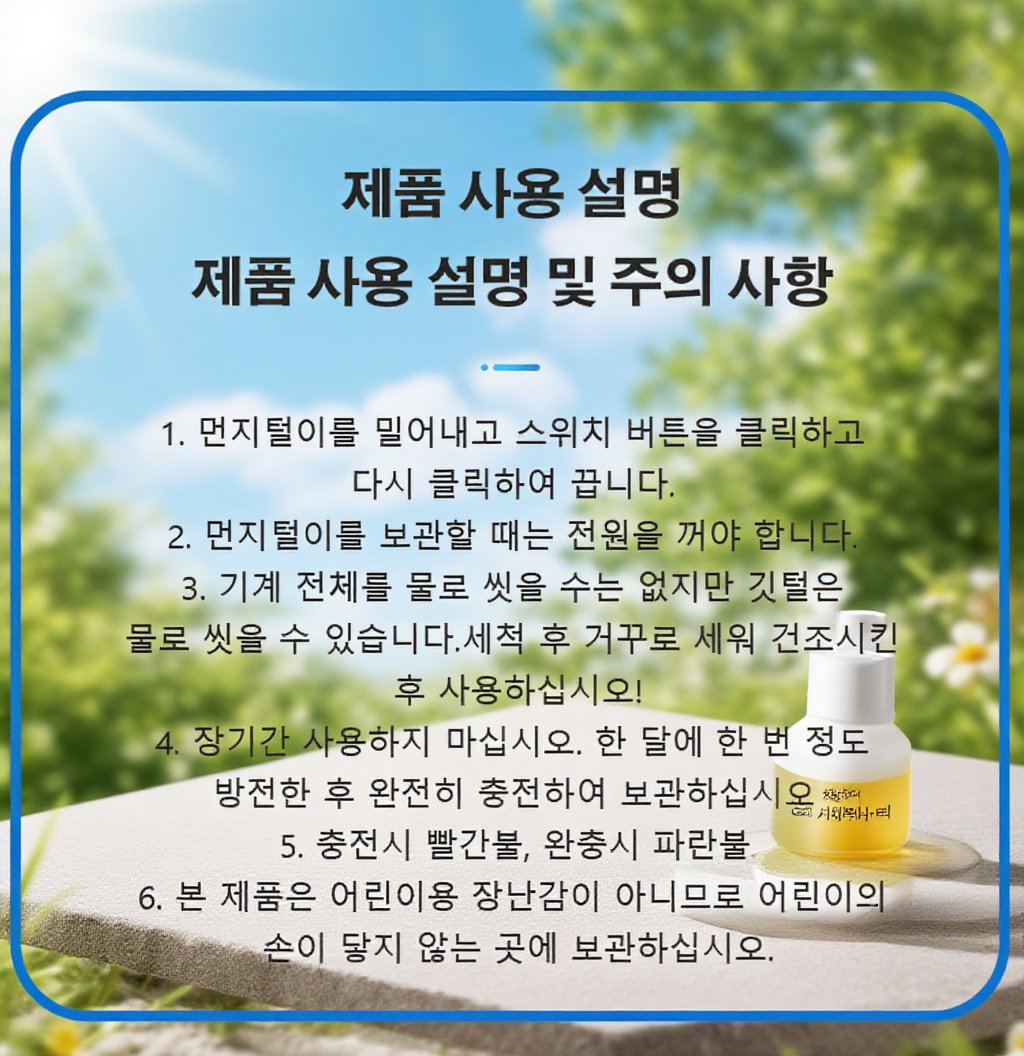 손쉬운 먼지 제거를 위한 전동 먼지털이