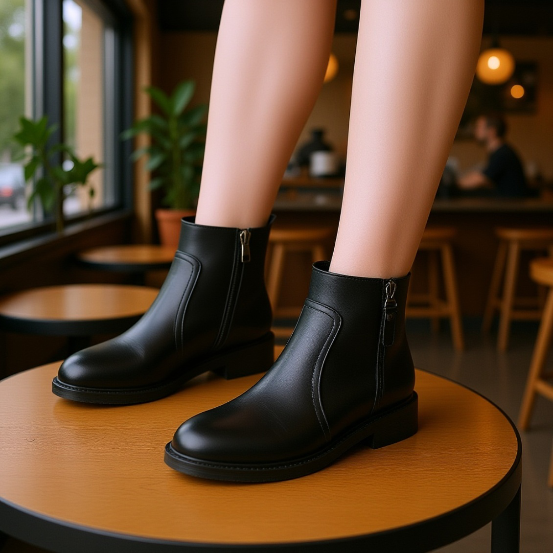 ブーツ レディース ショートブーツ 2024年秋冬新作 チェルシー スノーブーツ フラット