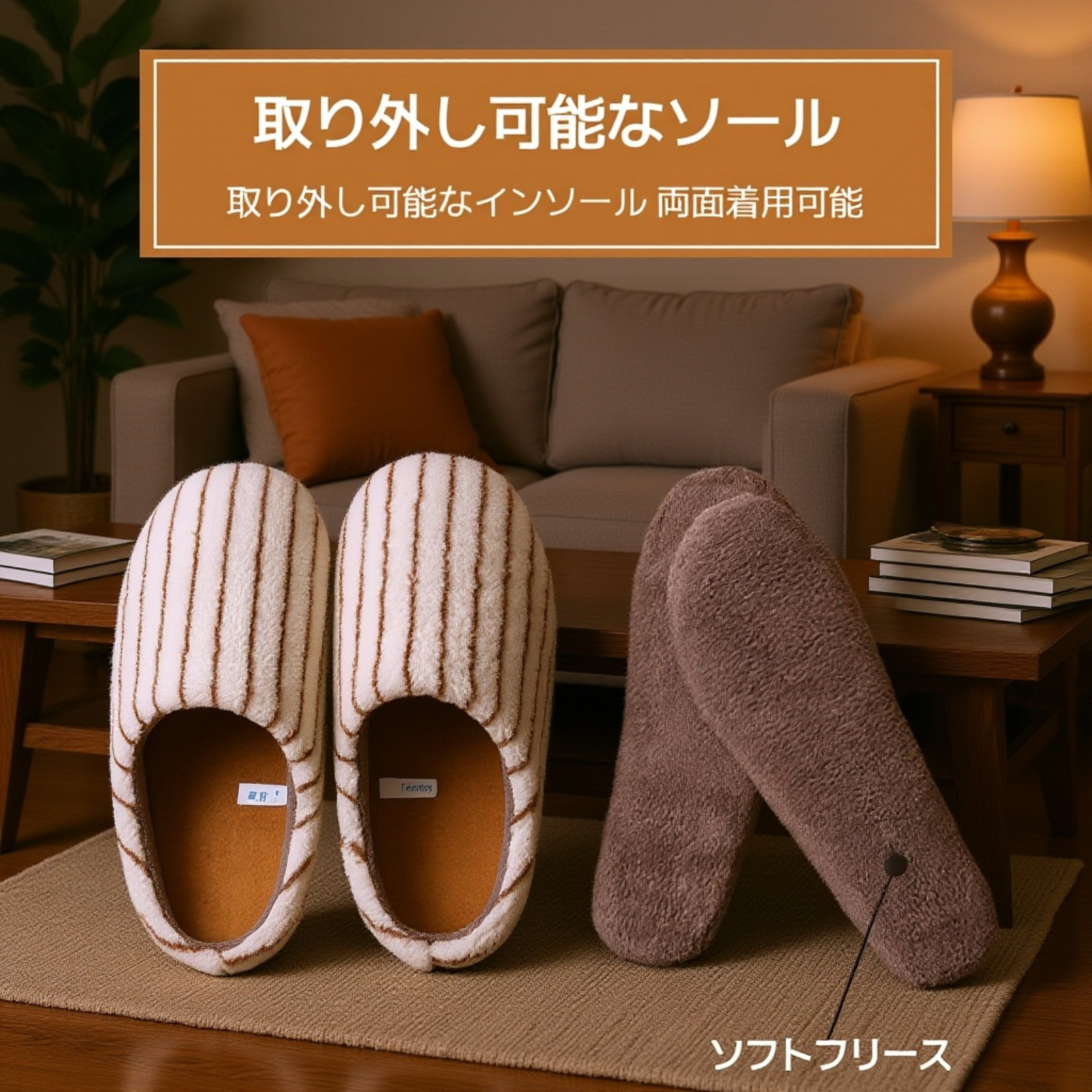 お揃いで楽しめるカップルスリッパ