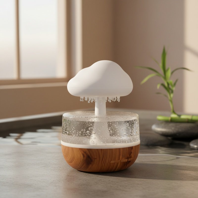 リビングルームに置かれたおしゃれな加湿器