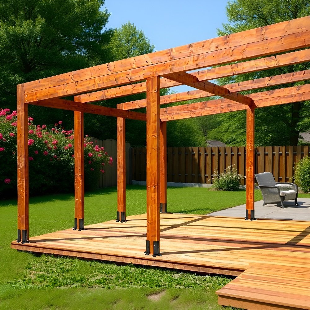 Soporte de base para cenador de valla de madera JMY - Logística de Amazon