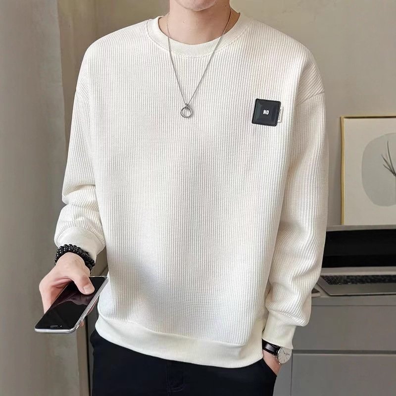 メンズ クルーネック トレーナー 長袖 Tシャツ 春秋 ロンT インナー トップス