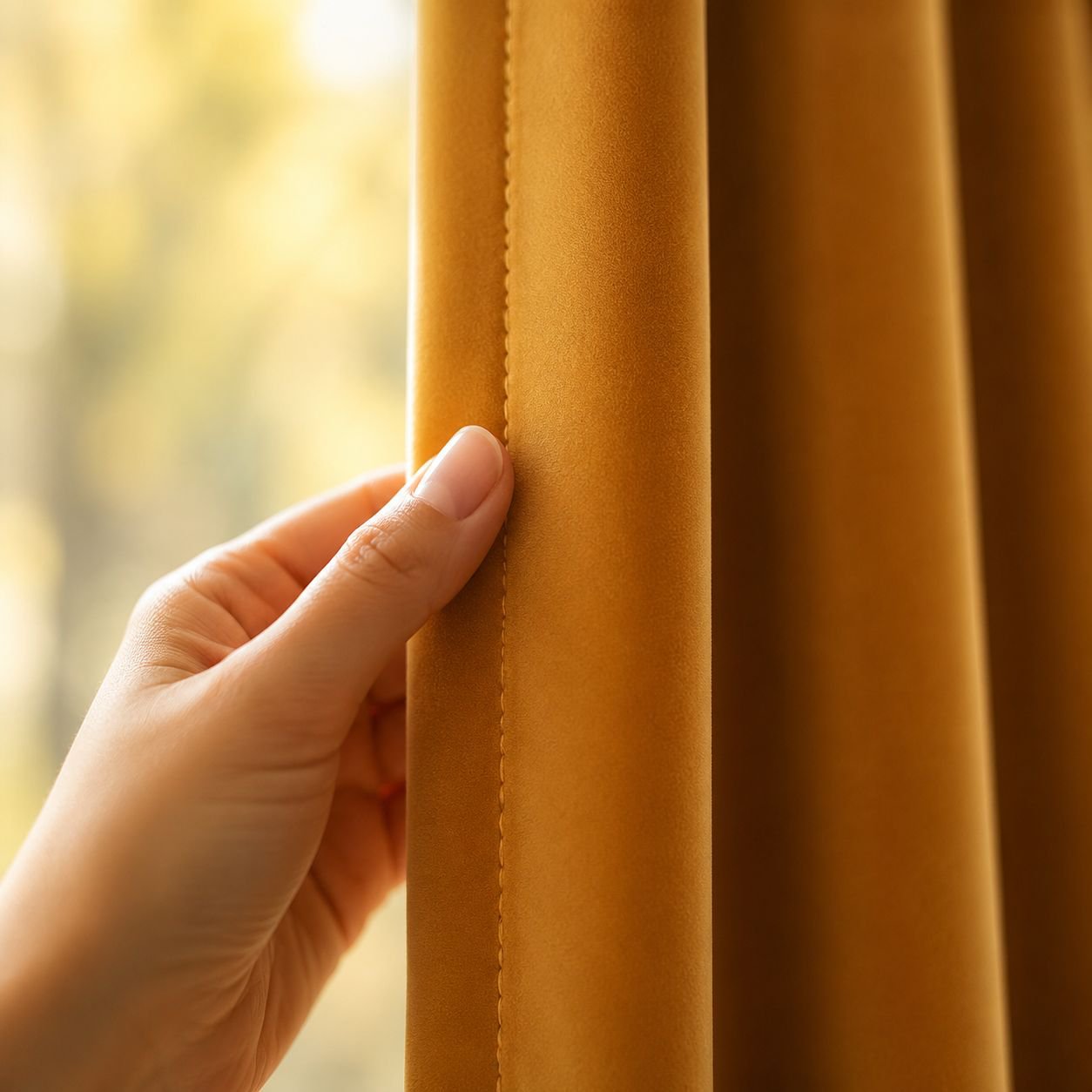 High Blackout Solid Color Short Curtain for Living Room Decoration