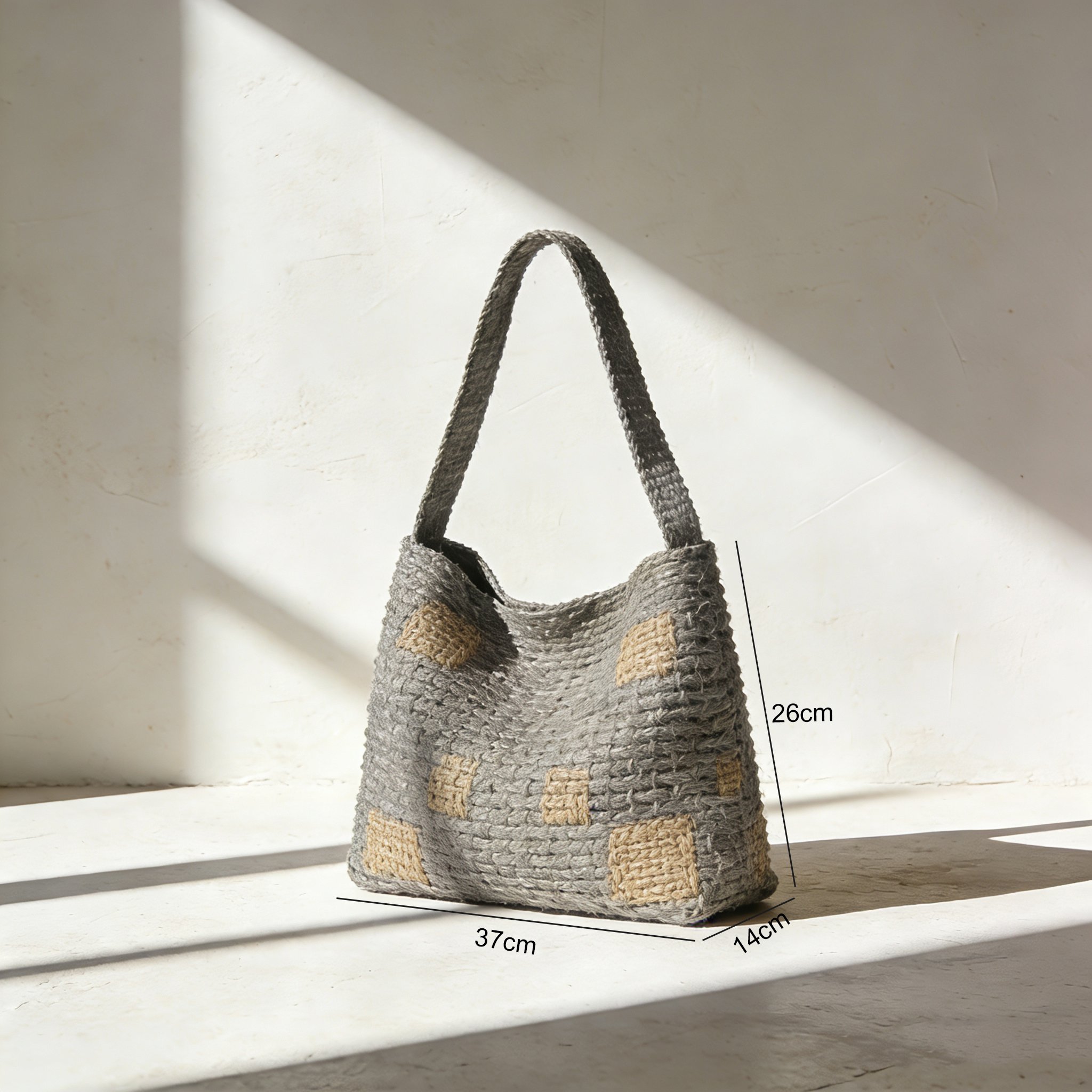 Bolsos cruzados de yute ecológico para mujer