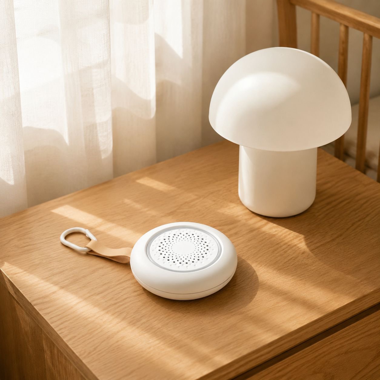 Smart baby soothing device with white noise feature