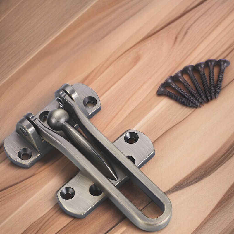 寝室木ドア用防盗差し込み錠のクローズアップ