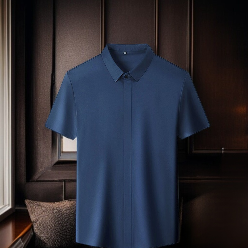 ノンマーキングアイスシルクシャツ詳細写真