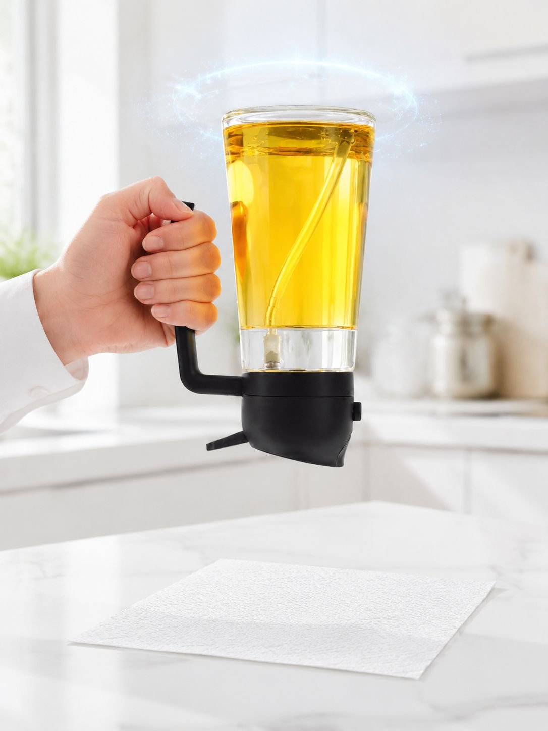 Healthy cooking with oil control sprayer