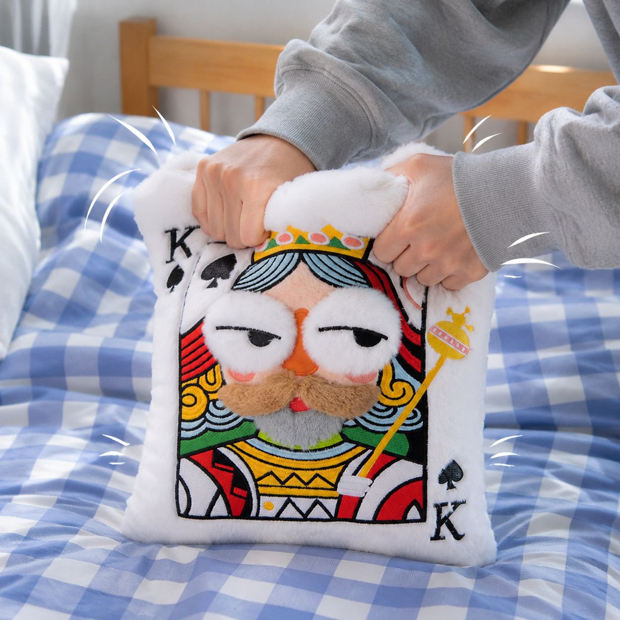 Plush embroidered playing card pillow/cushion - high-value, fun, and a great gift for friends and be