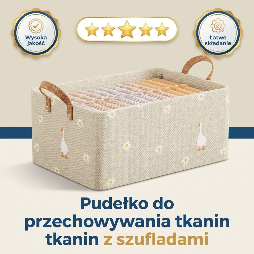 Pudełko do przechowywania, pudełko do przechowywania ubrań z materiału