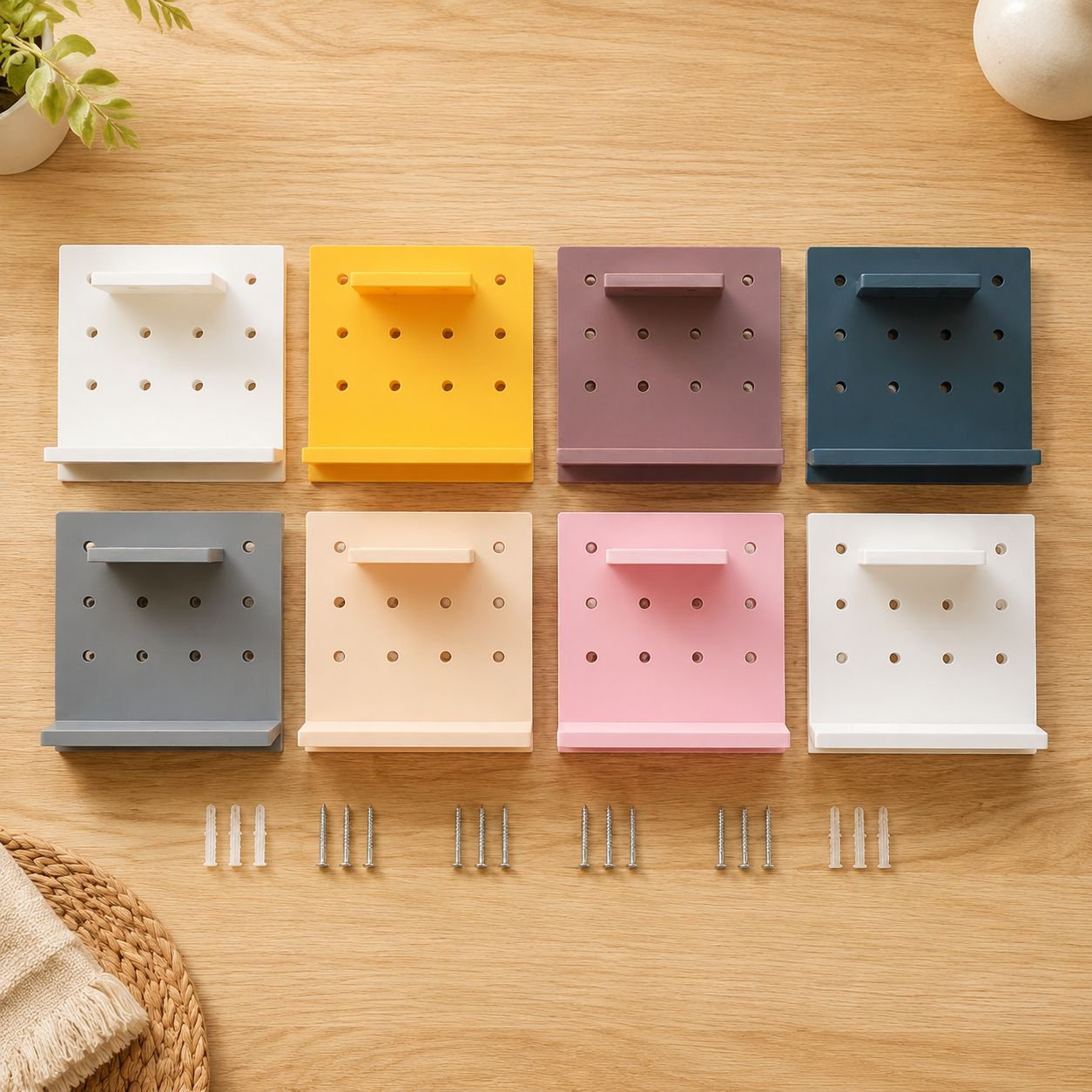 Flexible Wandorganisation mit Lochwand aus Kunststoff