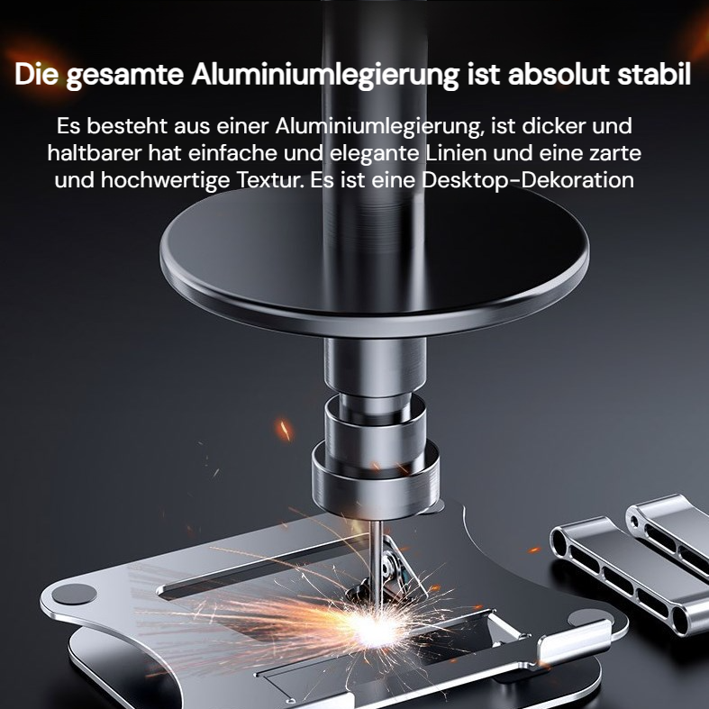 Laptop-Ständer aus Karbonstahl, Desktop-Höhe, klappbar, Kühlregal, drehbarer Laptop-Ständer