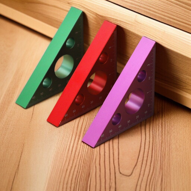 アルミニウム合金製厚型三角定規の全体画像