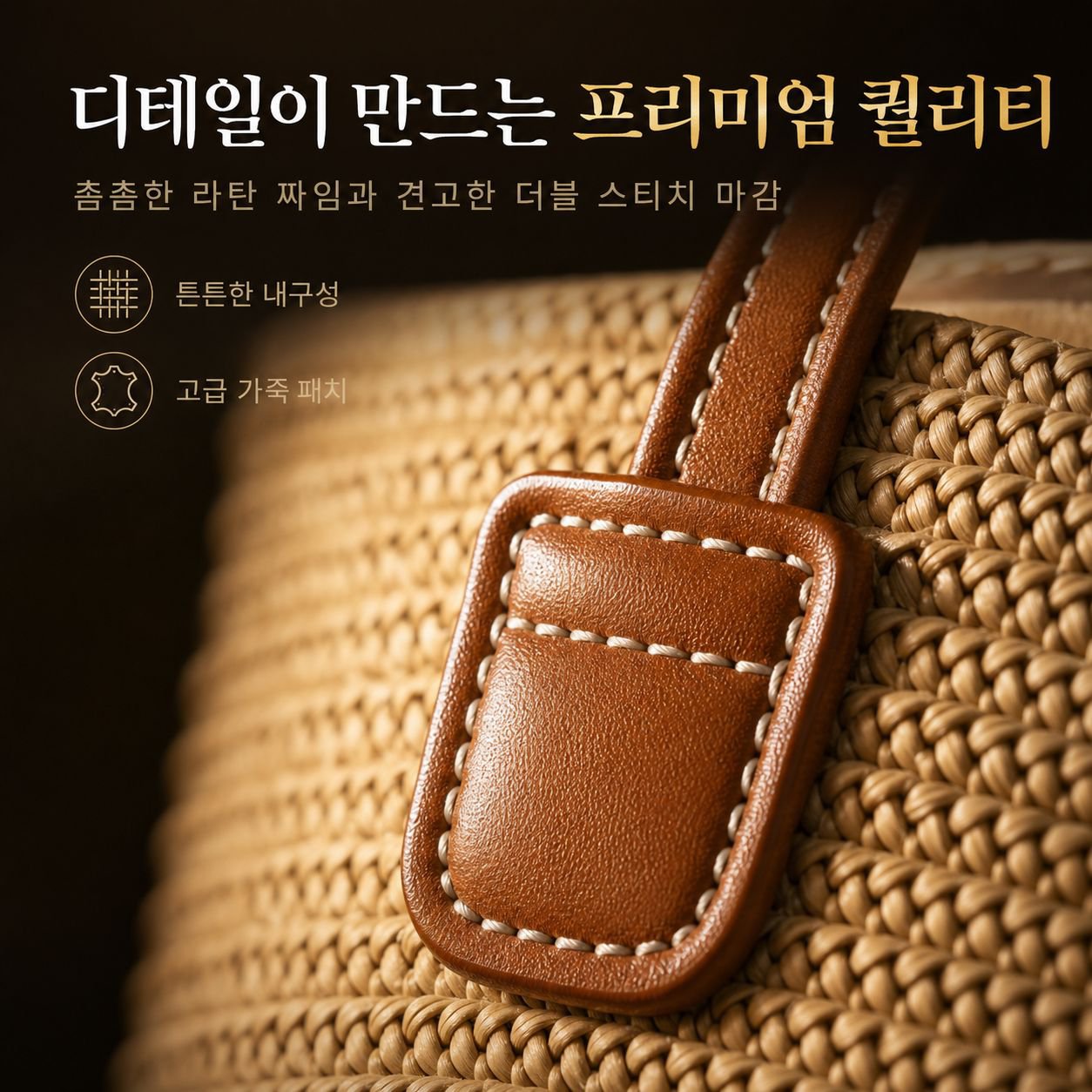 봄여름 핸드메이드 라탄 숄더백 대용량 여성 패션 가방