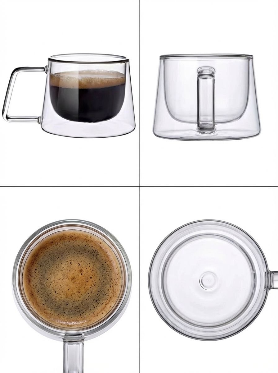 Stylowy kubek szklany do codziennego użytku