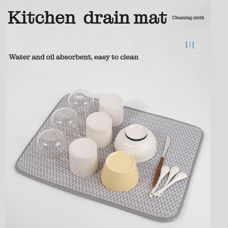 Quick-Dry Microfibre Kitchen Draining Mat