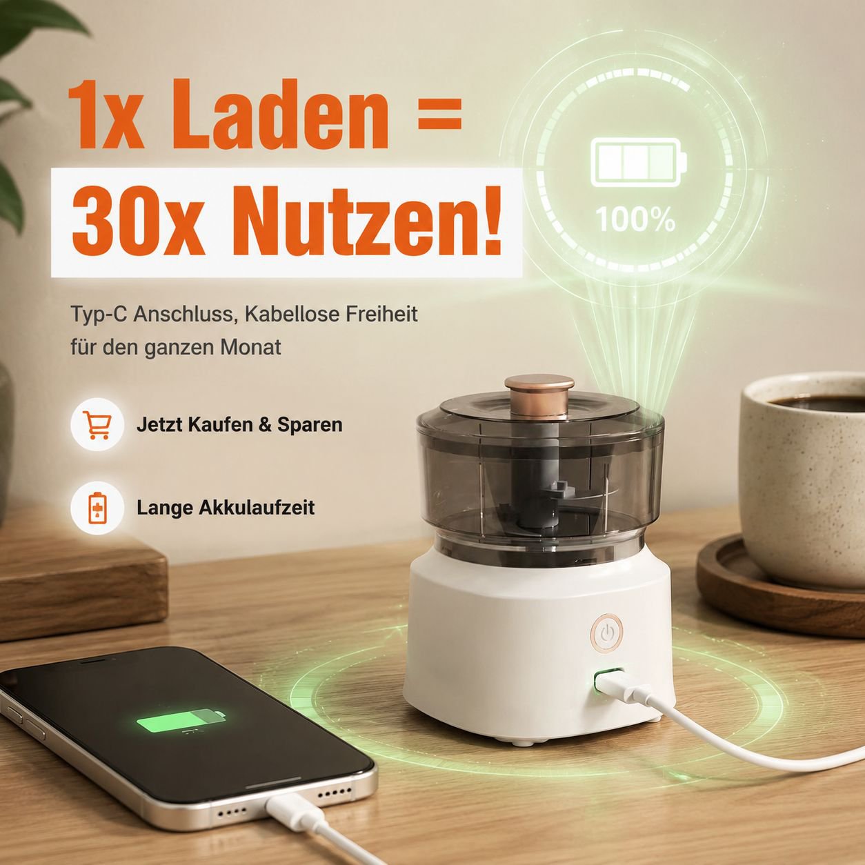 Kabellose elektrische Küchenmaschine für den Haushalt, Multifunktionsmixer, Babynahrung Fleischwolf