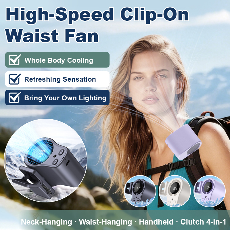 high speed wind speed electric fan Fan Mini Outdoor icy body Charging Hanging Fan Cooling Silent Por