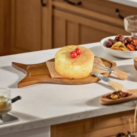 친환경 원목 물고기 식판 디테일