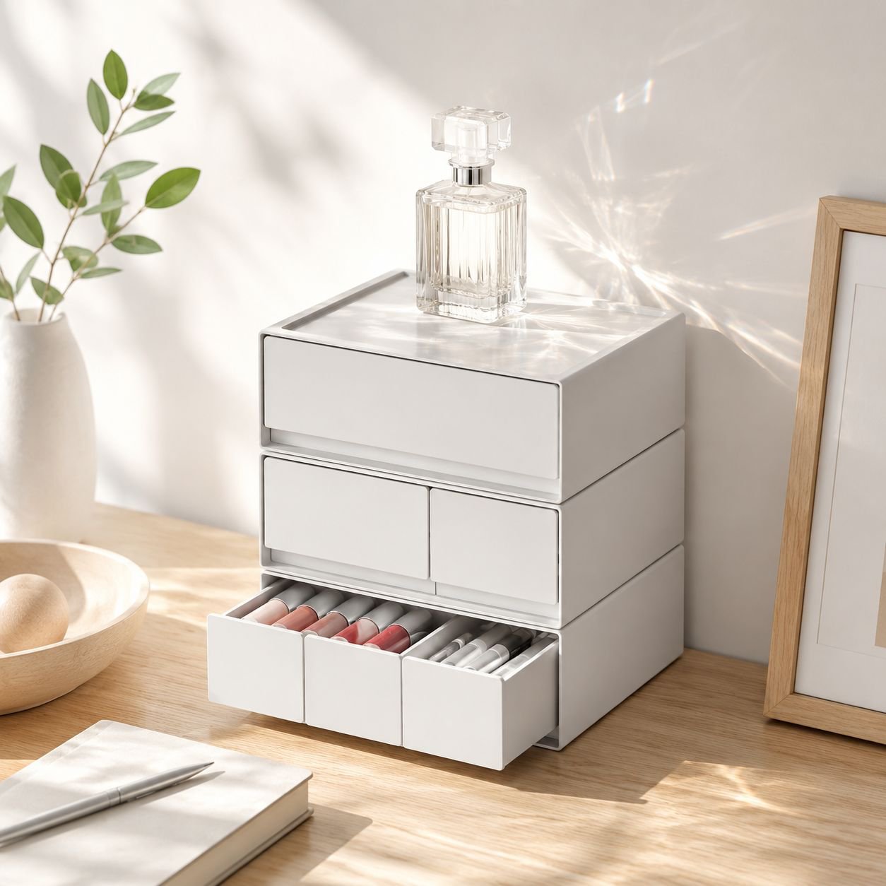 Kunststoff Desktop Aufbewahrungsbox Kosmetikschublade freie Kombination