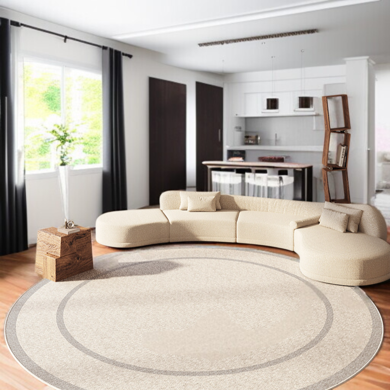 高級寝室用ベッドサイドラグの丸いループパイルデザイン