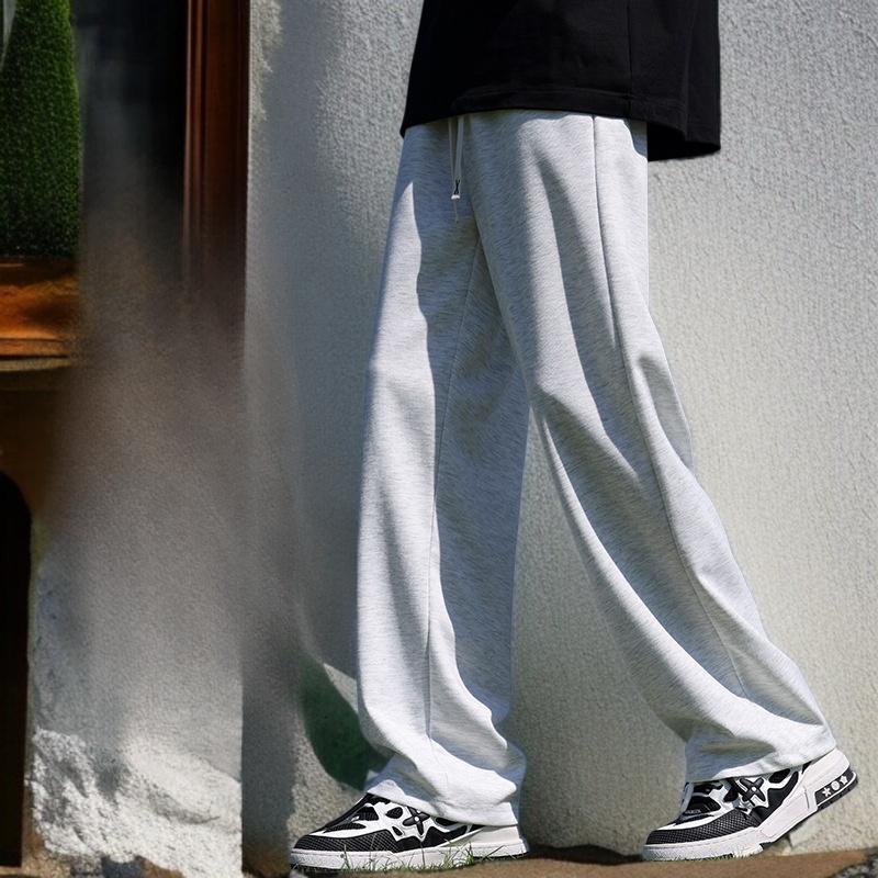 男性用ワイドストレートトレーニングパンツ全体画像