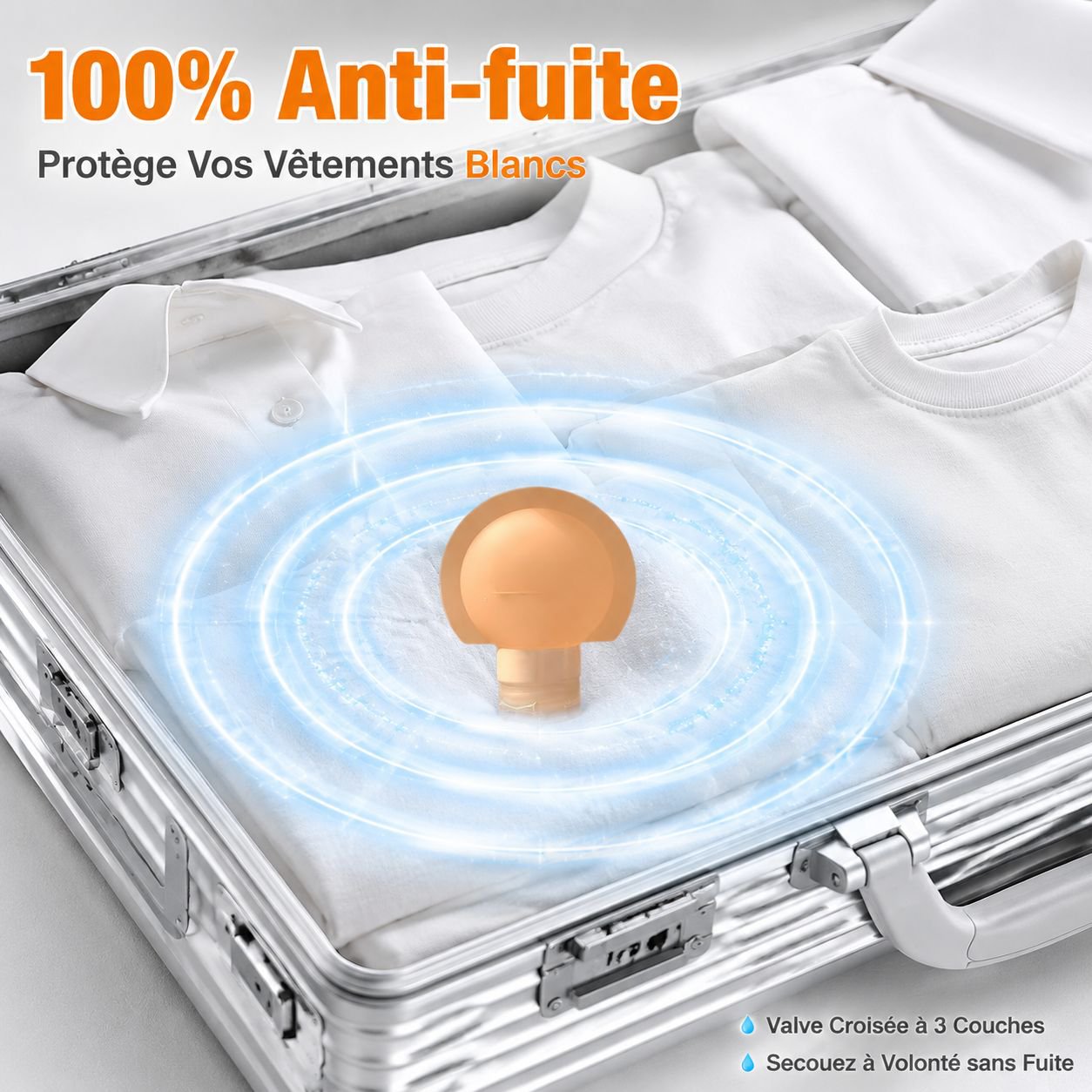 Flacon de voyage en silicone pour shampooing et gel douche