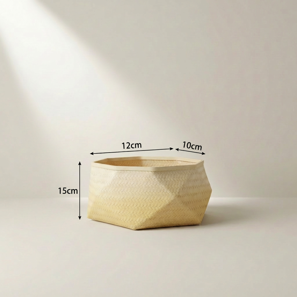 ナチュラル素材の収納かご