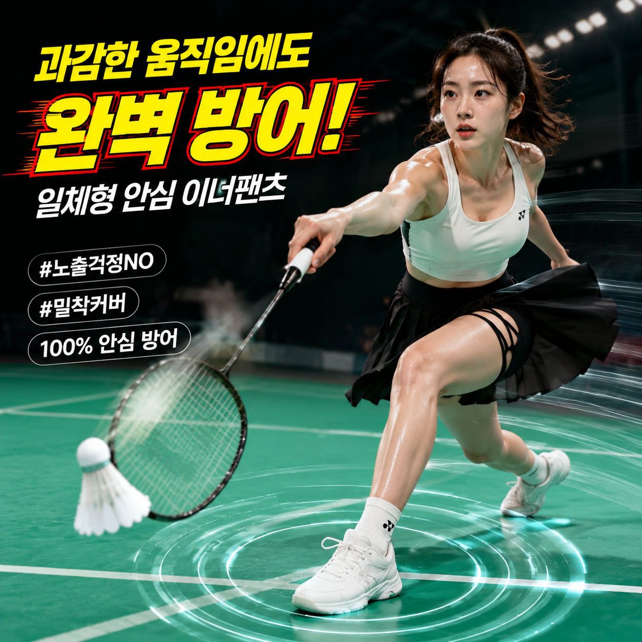 고탄력 러닝 요가 미니스커트