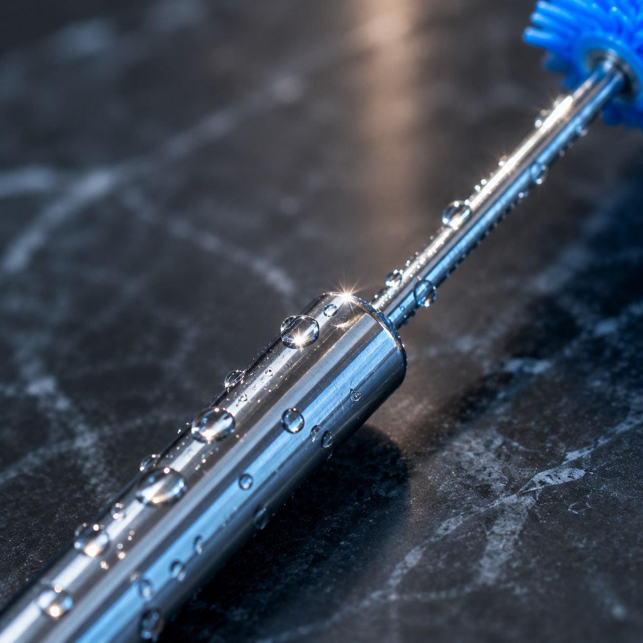 Rust-resistant stainless steel cleaning brush in action