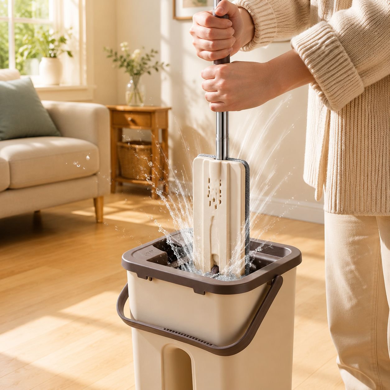 Handsfree Mop Bucket for Floor Cleaning