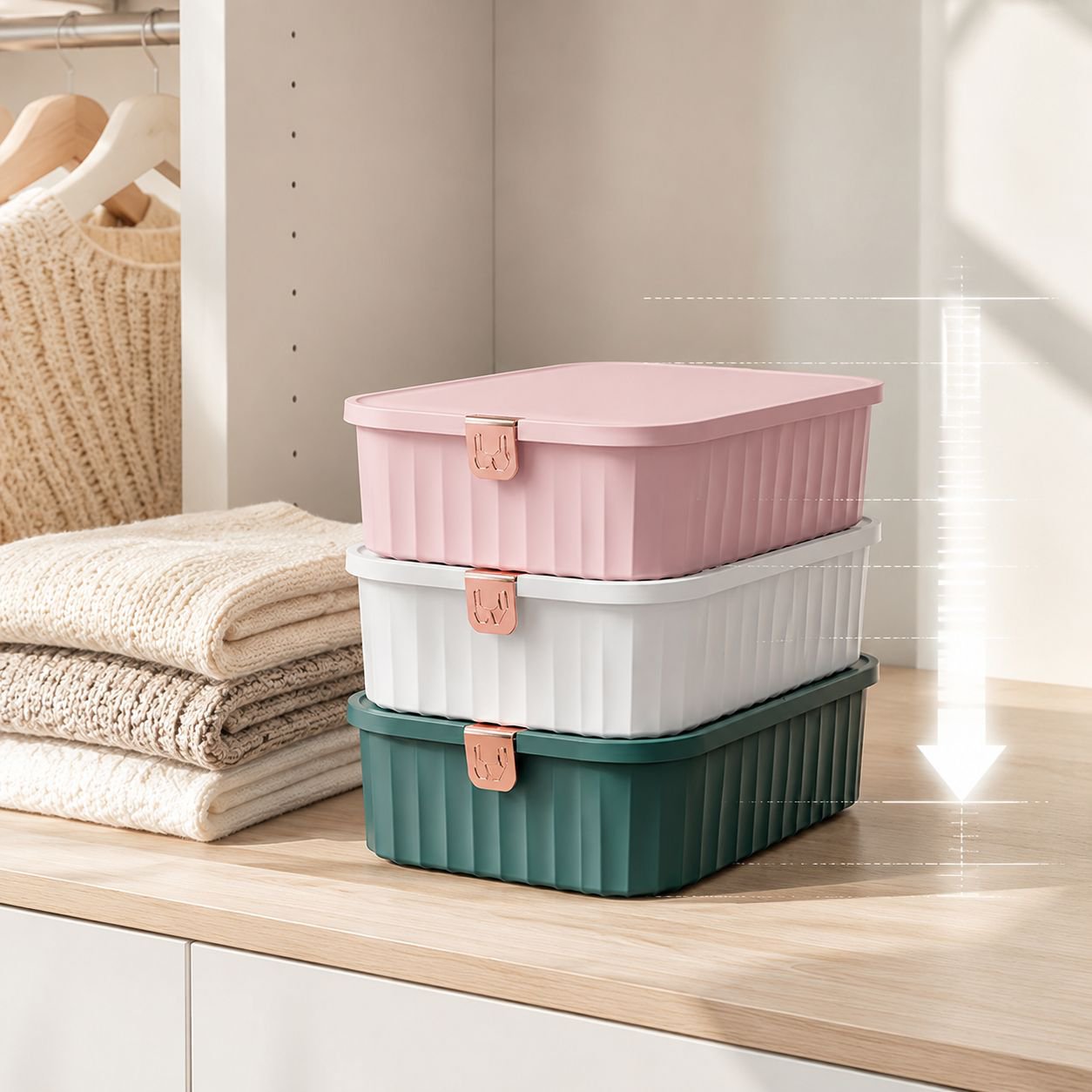 Compartiments pratiques pour lingerie dans la boîte de rangement