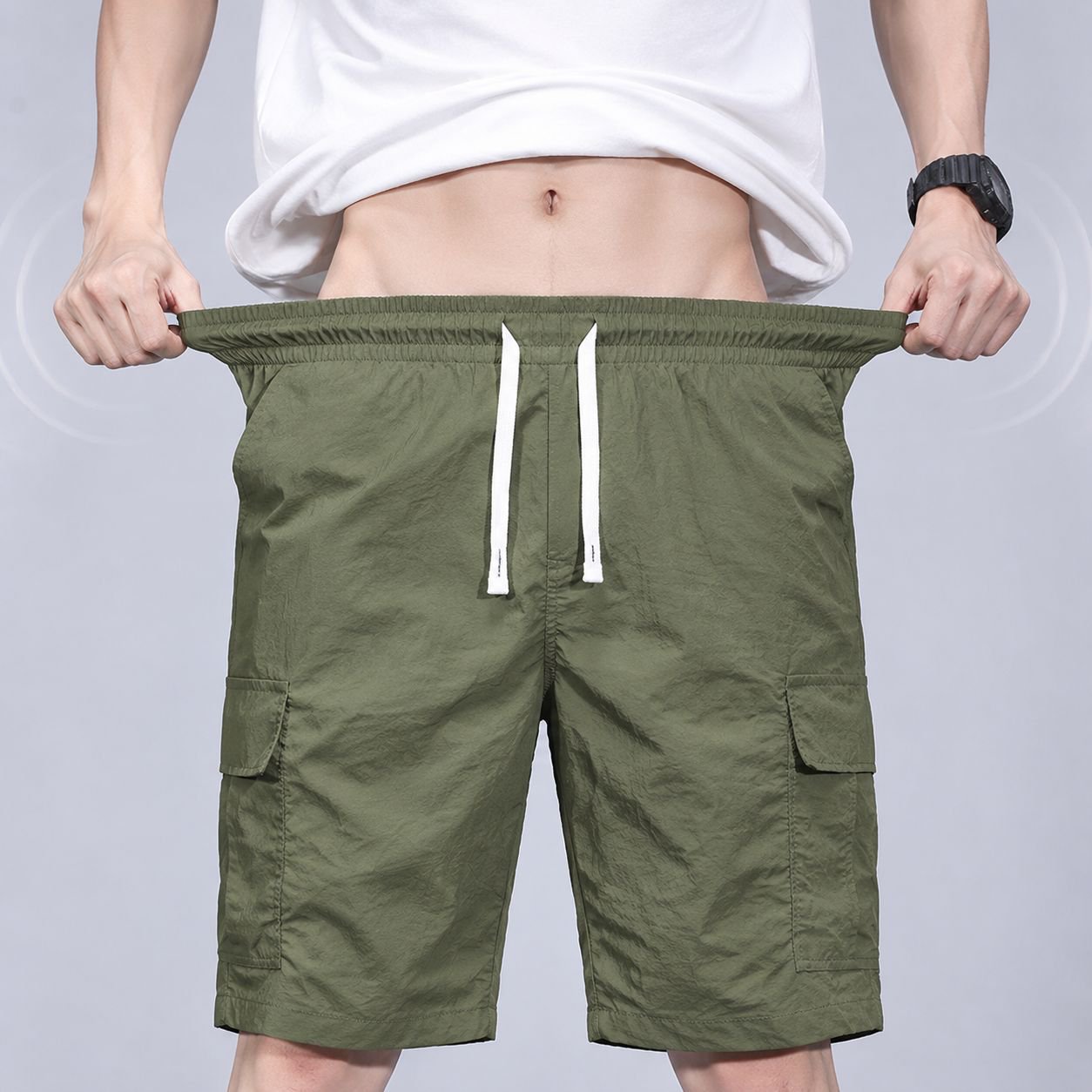 남자 여름 얇은 5부 팬츠 남자 반바지 캐주얼 카고 5부 팬츠