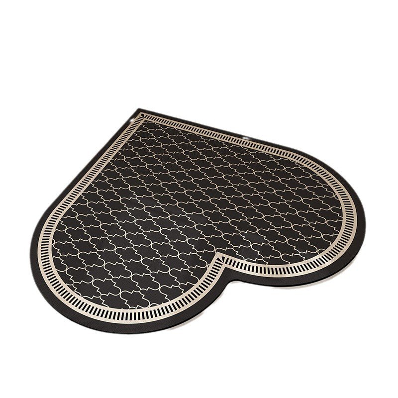 心形矽藻土防滑吸水廚房地墊