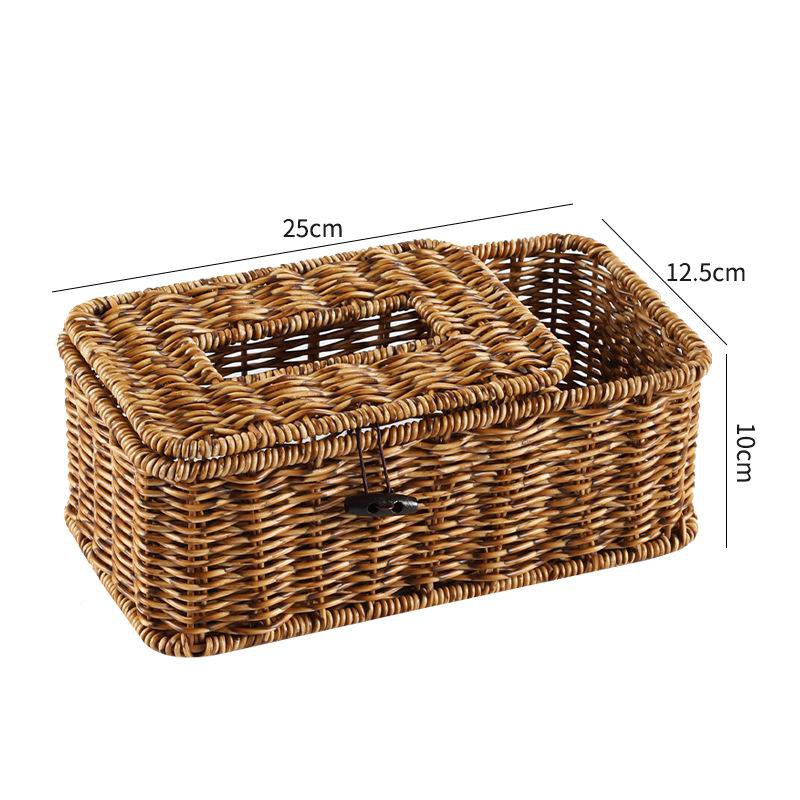 Woven tissue box storage
